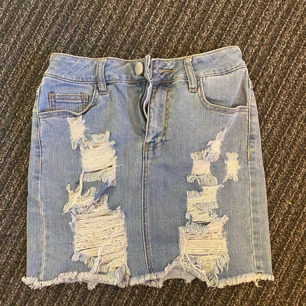 Mini Jean Skirt